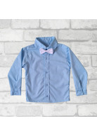 CAMISA AZUL MANGA LONGA LISA TAM. PP, 1, 2 E 3